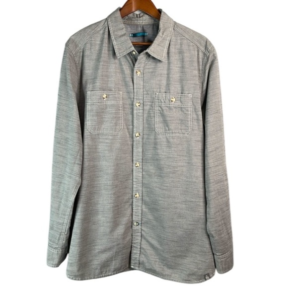 THE NORTH FACE Men’s Montgomery Long Sleeve Shirt High Rise Grey Button Up XL - Picture 2 of 16